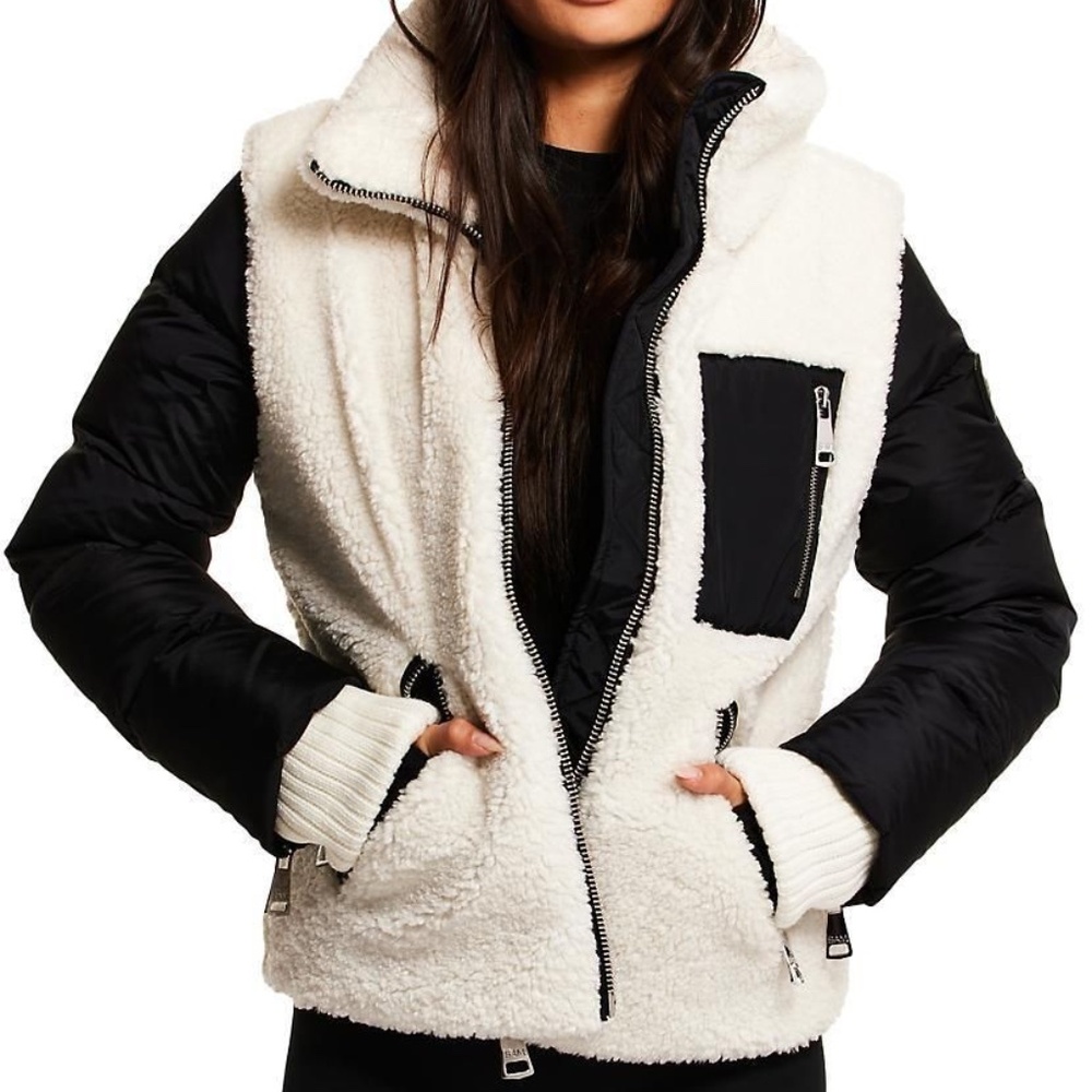 SAM. Wylie Colorblock Pattern Down Jacket - size M - Picture 11 of 13